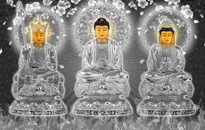 Tranh tam thế Phật (5832)